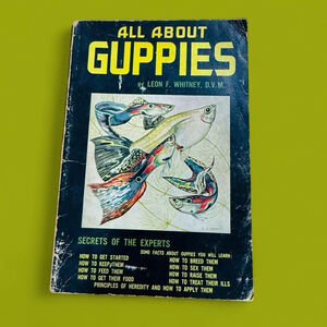 All About Guppies Vintage Aquarium Fish Book Illustrated 1950s